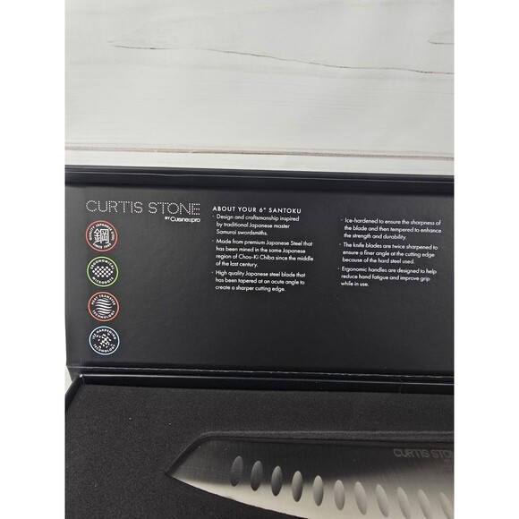 Curtis Stone 6" Japanese Steel Santoku Knife High Quality Made - Picture 10 of 10